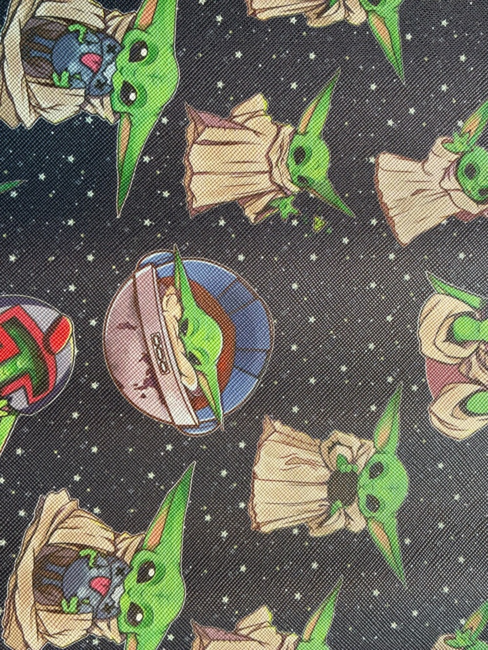 Grogu Baby Yoda Mandalorian Vinyl Fabric Panel 1.5 Yards